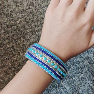 Vibrant blue bangle